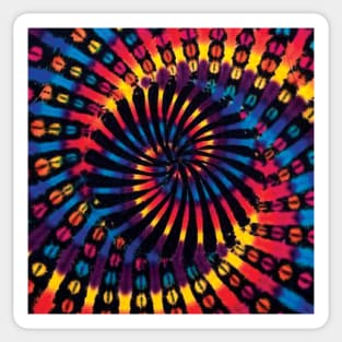 Reverse Spiral Neon Tie Dye Sticker